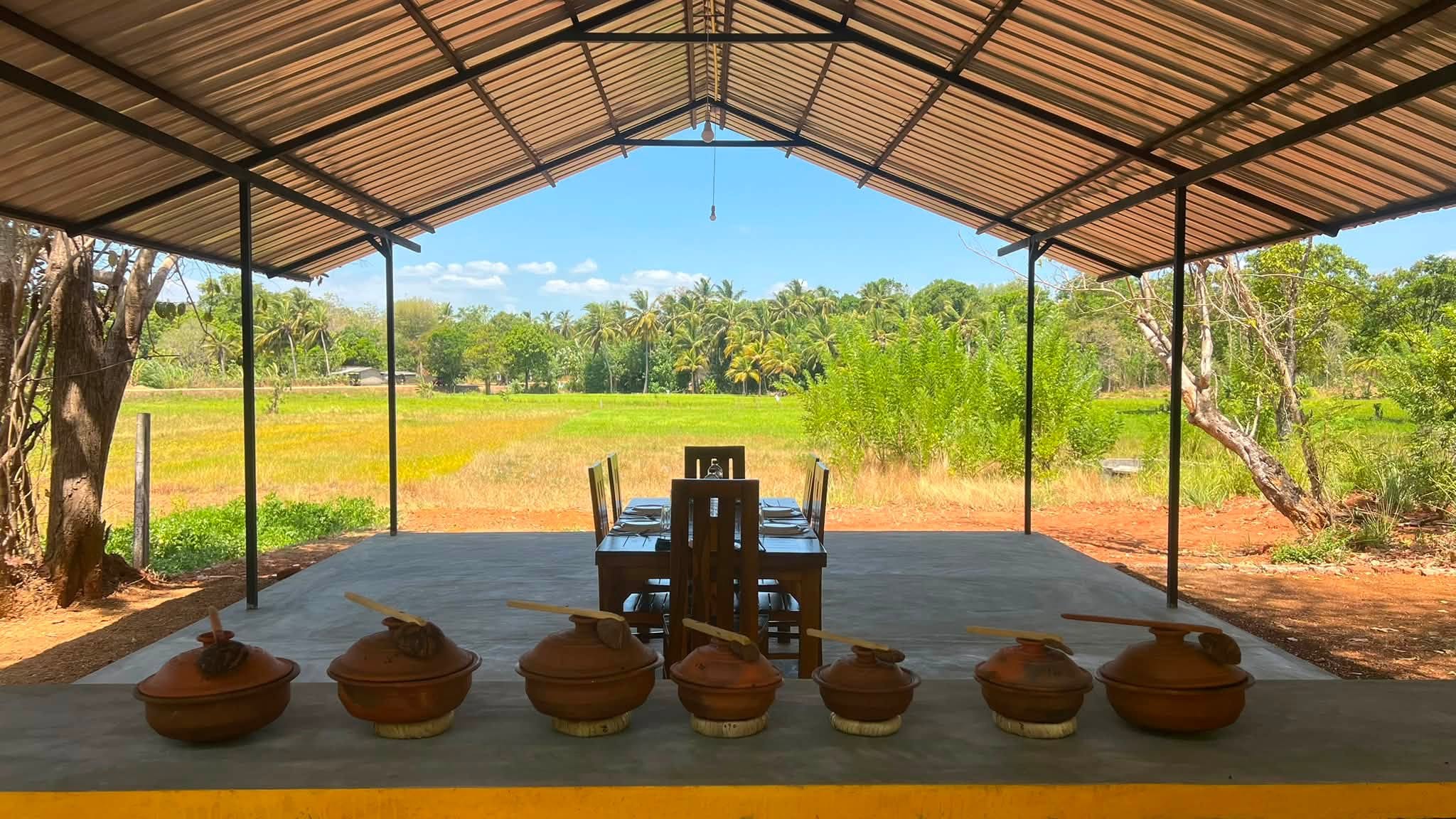 Open-air dining pavilion